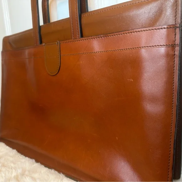 HARTMANN VINTAGE PORTFOLIO LEATHER EXECUTIVE STRUCTURED BRIEFCASE - Picture 1 of 14
